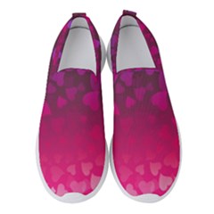 Purple Pink Hearts  Women s Slip On Sneakers by LoolyElzayat