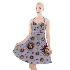 Brother Sun - By Larenard Halter Party Swing Dress  by LaRenard