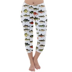 Ml 71 Fish Of North America Capri Winter Leggings  by ArtworkByPatrick