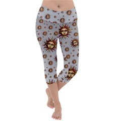 Brother Sun - By Larenard Lightweight Velour Capri Yoga Leggings by LaRenard