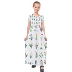 Ml-7-3 Kids  Short Sleeve Maxi Dress by ArtworkByPatrick