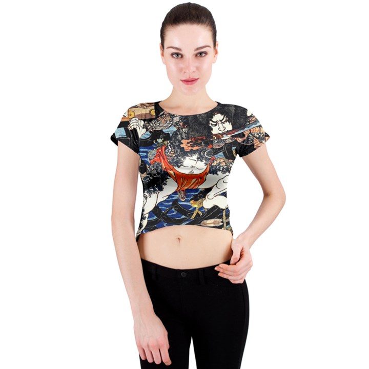 ML-7-4 Crew Neck Crop Top