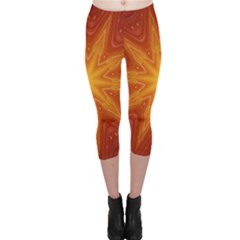 Fractal Wallpaper Colorful Abstract Capri Leggings  by Mariart