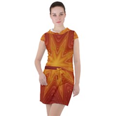 Fractal Wallpaper Colorful Abstract Drawstring Hooded Dress