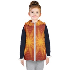 Fractal Wallpaper Colorful Abstract Kids  Hooded Puffer Vest by Mariart