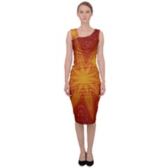 Fractal Wallpaper Colorful Abstract Sleeveless Pencil Dress