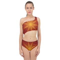 Fractal Wallpaper Colorful Abstract Spliced Up Two Piece Swimsuit