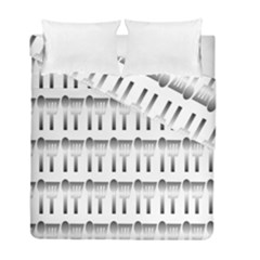 Kitchen Background Spatula Duvet Cover Double Side (full/ Double Size) by Mariart