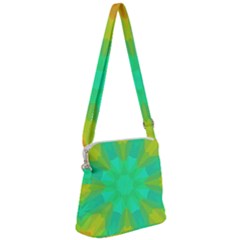 Kaleidoscope Background Zipper Messenger Bag