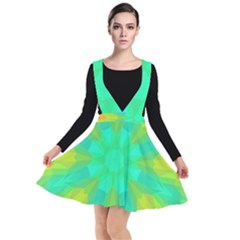 Kaleidoscope Background Plunge Pinafore Dress