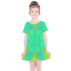 Kaleidoscope Background Kids  Simple Cotton Dress