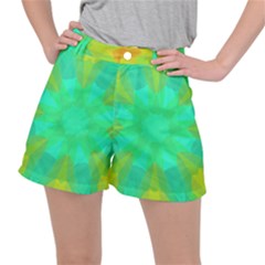 Kaleidoscope Background Stretch Ripstop Shorts by Mariart