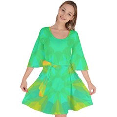 Kaleidoscope Background Velour Kimono Dress by Mariart