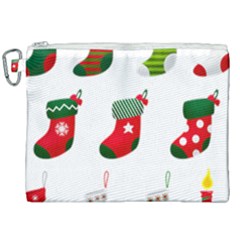 Christmas Stocking Candle Canvas Cosmetic Bag (xxl)