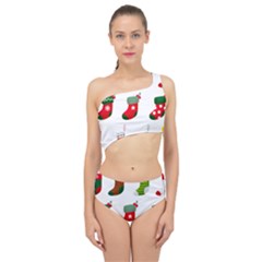 Christmas Stocking Candle Spliced Up Two Piece Swimsuit by Mariart