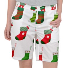 Christmas Stocking Candle Pocket Shorts by Mariart