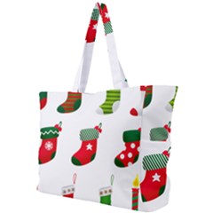 Christmas Stocking Candle Simple Shoulder Bag by Mariart