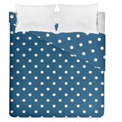 Polka Dot - Turquoise  Duvet Cover Double Side (queen Size) by WensdaiAmbrose