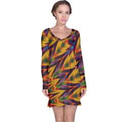 Background Abstract Texture Chevron Long Sleeve Nightdress by Mariart