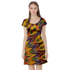 Background Abstract Texture Chevron Short Sleeve Skater Dress by Mariart