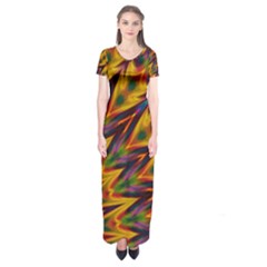 Background Abstract Texture Chevron Short Sleeve Maxi Dress by Mariart