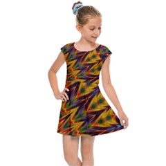 Background Abstract Texture Chevron Kids  Cap Sleeve Dress by Mariart