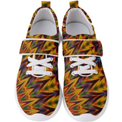 Background Abstract Texture Chevron Men s Velcro Strap Shoes