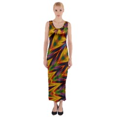 Background Abstract Texture Chevron Fitted Maxi Dress by Mariart