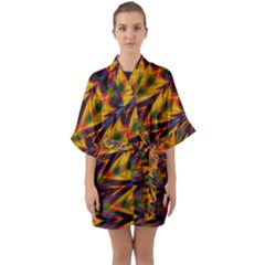 Background Abstract Texture Chevron Quarter Sleeve Kimono Robe by Mariart