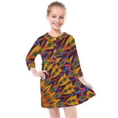 Background Abstract Texture Chevron Kids  Quarter Sleeve Shirt Dress by Mariart