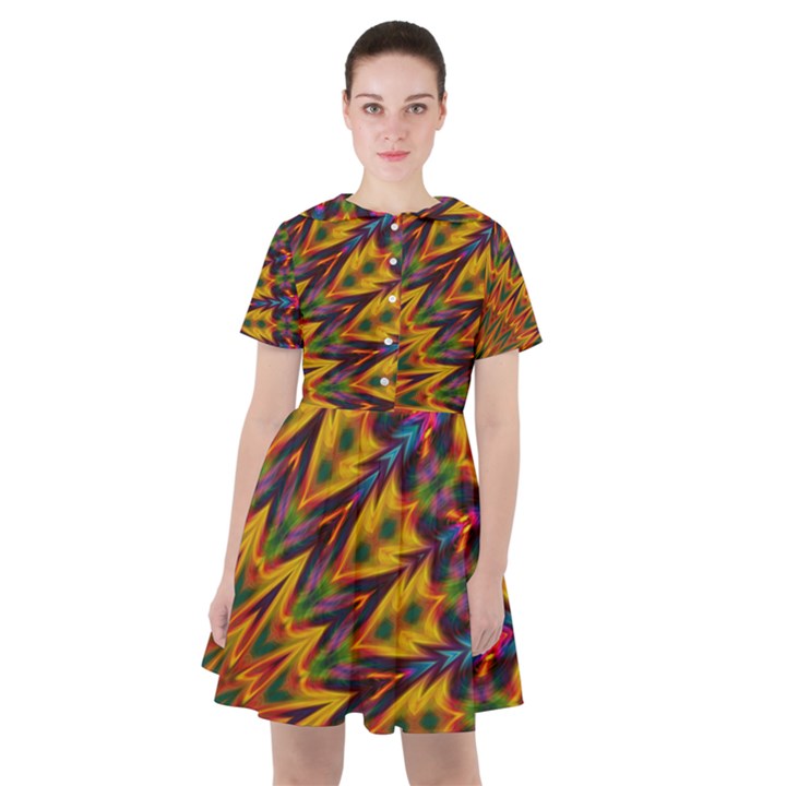 Background Abstract Texture Chevron Sailor Dress