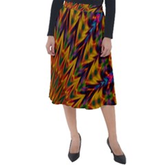 Background Abstract Texture Chevron Classic Velour Midi Skirt 