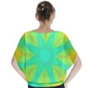 Kaleidoscope Background Green Batwing Chiffon Blouse View2