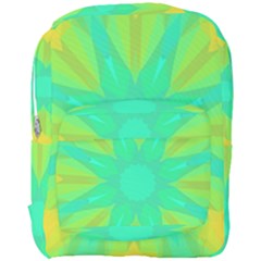 Kaleidoscope Background Green Full Print Backpack by Mariart