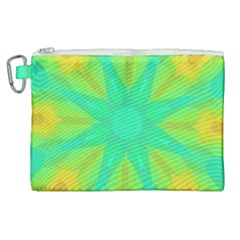 Kaleidoscope Background Green Canvas Cosmetic Bag (xl)