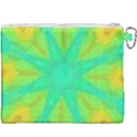 Kaleidoscope Background Green Canvas Cosmetic Bag (XXXL) View2