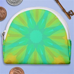 Kaleidoscope Background Green Horseshoe Style Canvas Pouch by Mariart