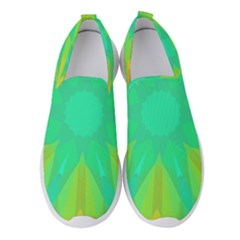 Kaleidoscope Background Green Women s Slip On Sneakers by Mariart