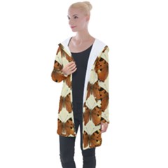 Butterflies Insects Longline Hooded Cardigan