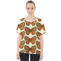 Butterflies Insects V-neck Dolman Drape Top by Mariart