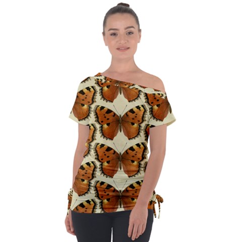 Butterflies Insects Tie-up Tee by Mariart