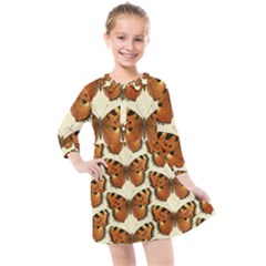 Butterflies Insects Kids  Quarter Sleeve Shirt Dress