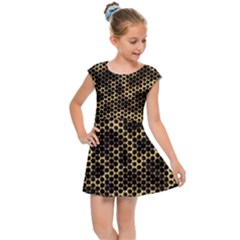 Honeycomb Beehive Nature Kids  Cap Sleeve Dress