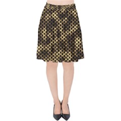 Honeycomb Beehive Nature Velvet High Waist Skirt by Mariart