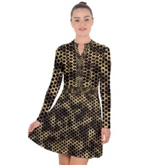 Honeycomb Beehive Nature Long Sleeve Panel Dress by Mariart