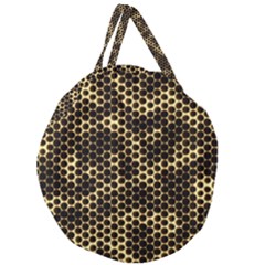 Honeycomb Beehive Nature Giant Round Zipper Tote by Mariart