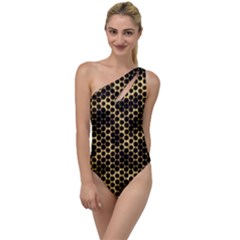 Honeycomb Beehive Nature To One Side Swimsuit by Mariart