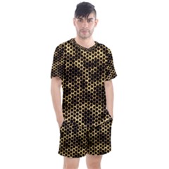 Honeycomb Beehive Nature Men s Mesh Tee And Shorts Set