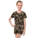 Honeycomb Beehive Nature Kids  Mesh Tee and Shorts Set View1