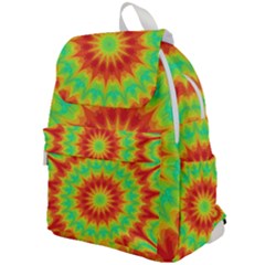 Kaleidoscope Background Mandala Red Green Top Flap Backpack